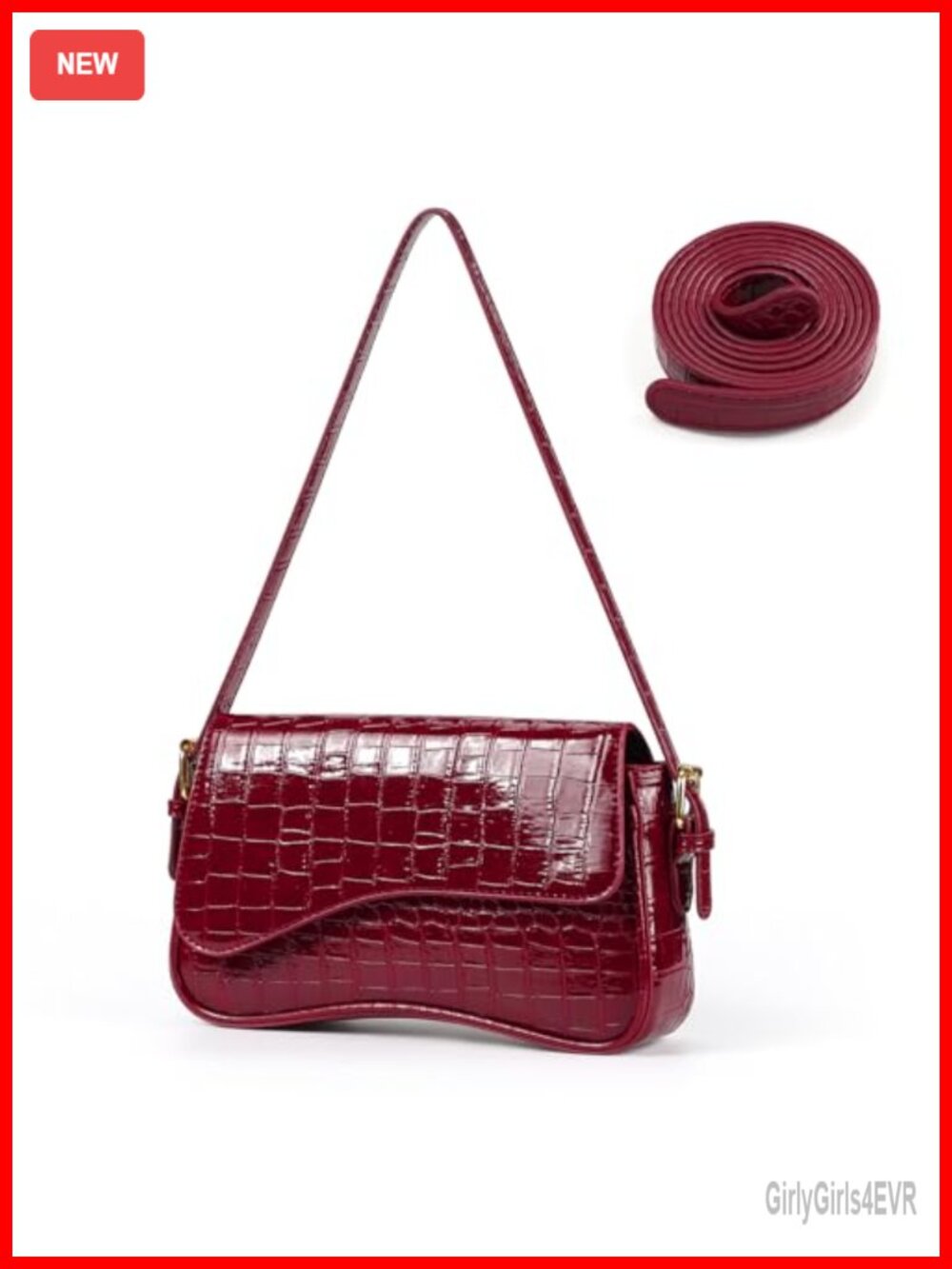 PU Leather Hobo Shoulder Bag Crossbody Clutch Purse Magnetic Flap